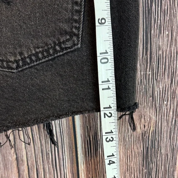 Levi's Women's Dark Denim Jean Shorts - Picture 6 of 7